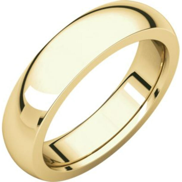 5 Size 14K Yellow Gold Half Round Band 5 Size 14K Yellow Gold Half Round Band